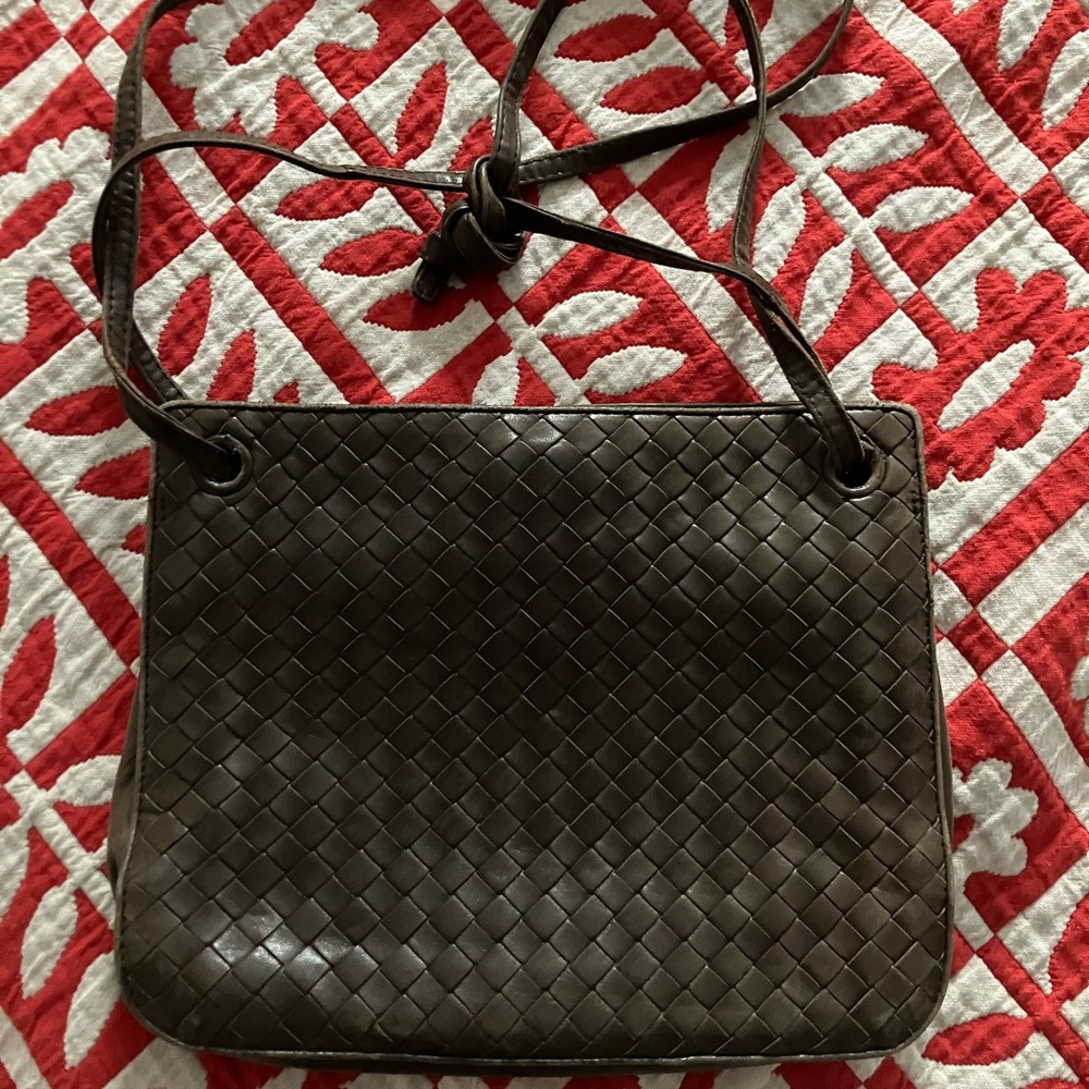 Bottega Veneta Woven Leather Brown Shoulder Bag